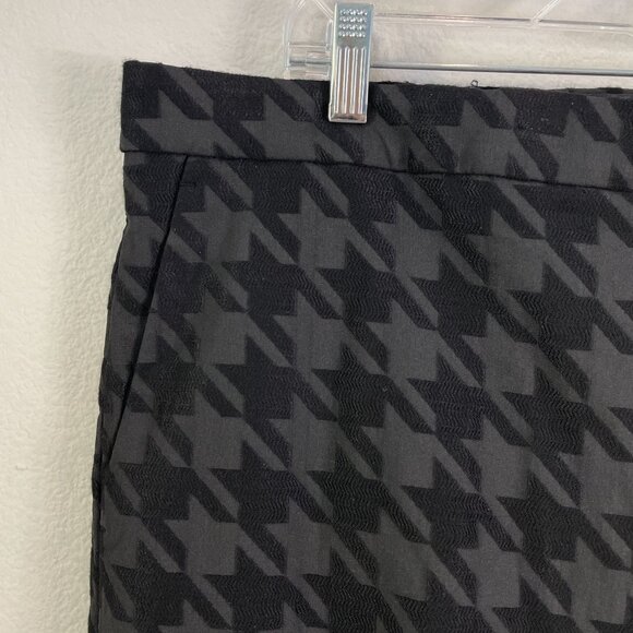 NEW Ann Taylor Womens Plus 18 Houndstooth High Rise Slim Leg Ankle Pants - Picture 9 of 12